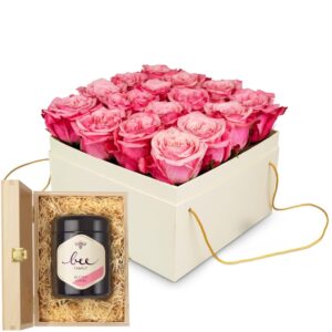 Blumenbox «Lucerne» (20 cm) mit Schweizer Blütenhonig