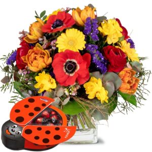 Happy mit Schoggi-Glückskäfer