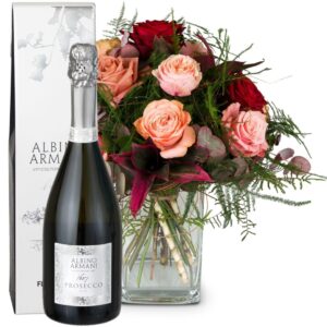 Romantic Roses mit Prosecco Albino Armani DOC (75cl)
