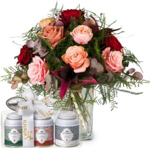 Romantic Roses mit Gottlieber Tee Geschenk-Set