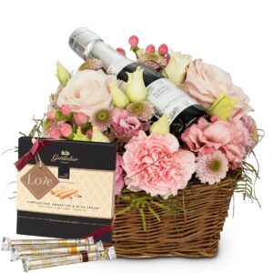 Blumenfee mit Prosecco Albino Armani DOC (20cl), Gottlieber Hüppen und «Love»-Anhänger